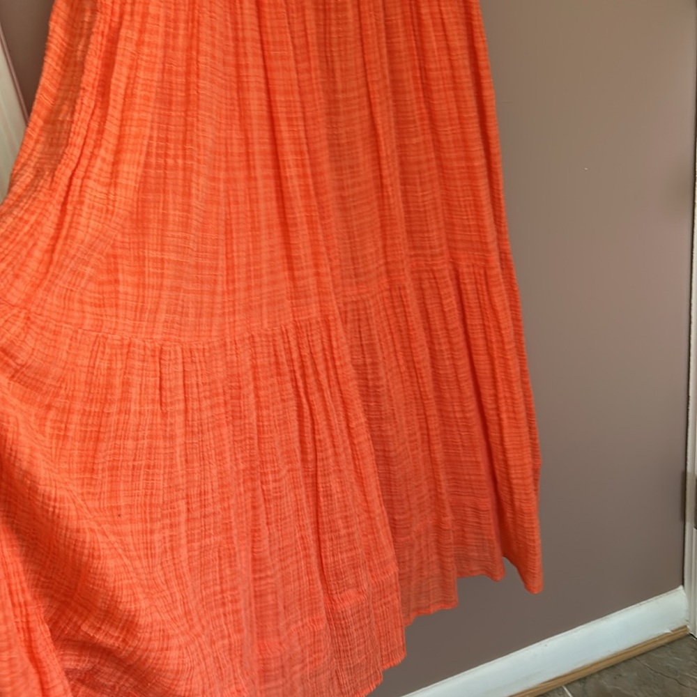 Apiece Apart Gauzy Cotton Blend Saluda Tier Maxi Dress In Nastu Size Small - Picture 13 of 14